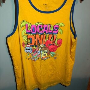 SpongeBob Graphic Yellow Tank Top